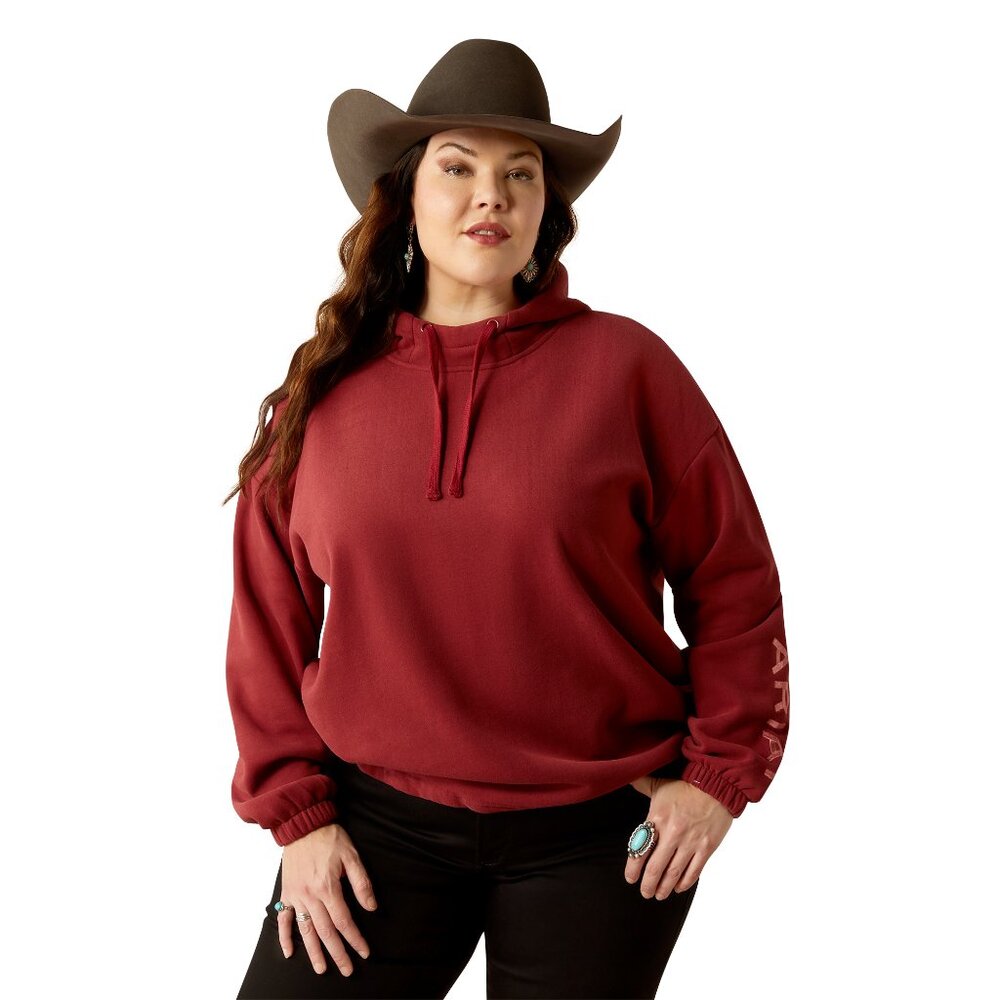 Ariat Essential Logo Hoodie Ladies Medium - Burnt Russett - NEW